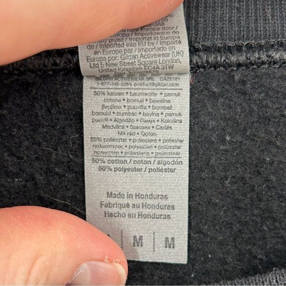 Jeep Iconic Distressed Logo Long Sleeve Black Sweatshirt Medium - Picture 4 of 8